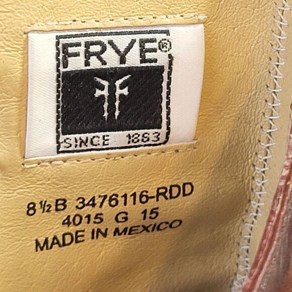 Frye Women's Brown Leather Western Cowgirl Boots - Picture 2 of 11